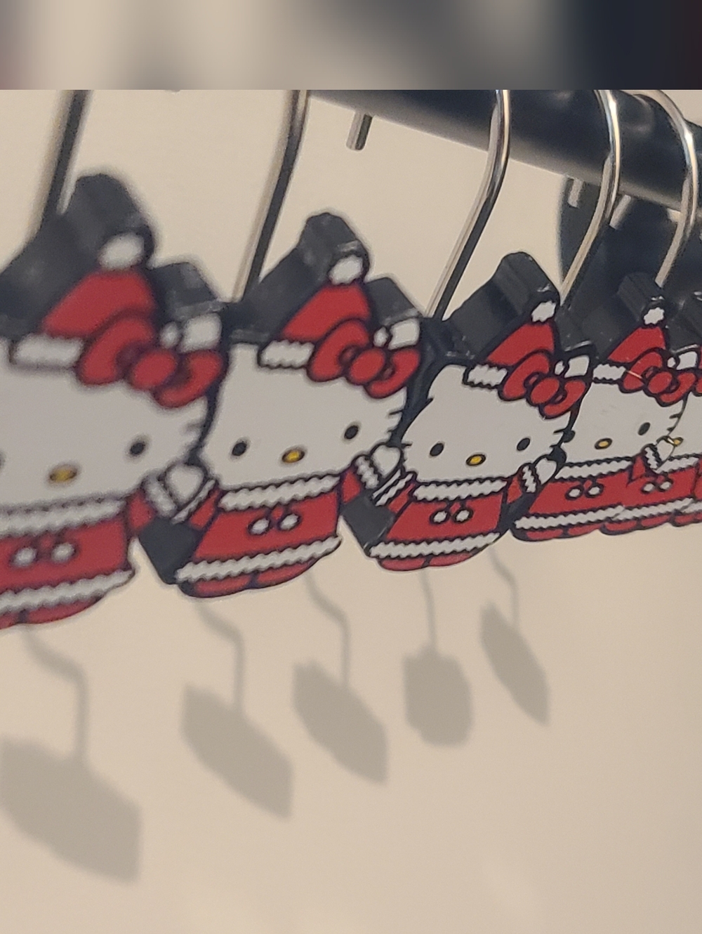 Hello Kitty Shower Curtain Hooks Set of 11 Pieces Christmas Holiday Sanrio 2023.